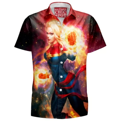 Comic Hawaiian-Shirt, Captain Marvel Hawaiian-Shirt
