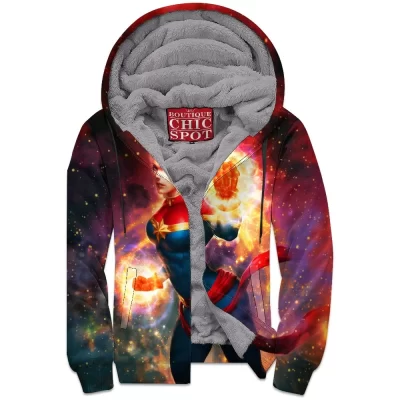 Comic Zip-Fleece-Hoodie, Captain Marvel Zip-Fleece-Hoodie