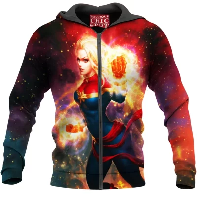 Comic Zip-Hoodie, Captain Marvel Zip-Hoodie