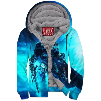 Game Zip-Fleece-Hoodie, Lich King Zip-Fleece-Hoodie, Dota Zip-Fleece-Hoodie, Warcraft Zip-Fleece-Hoodie