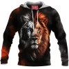 Lion Fleece-Hoodie, Tiger Fleece-Hoodie