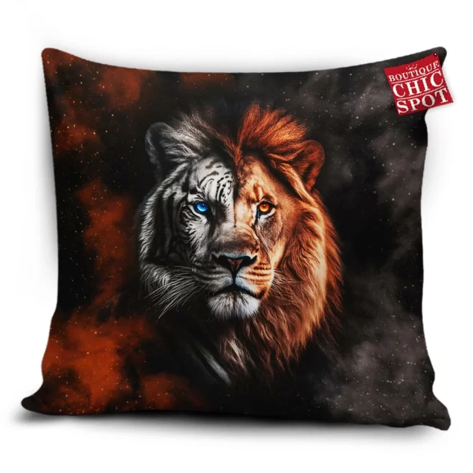 Lion Tiger Pillow Cover