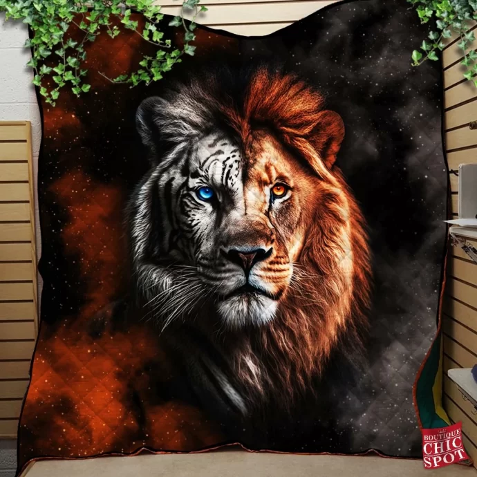 Lion Tiger Quilt Blanket