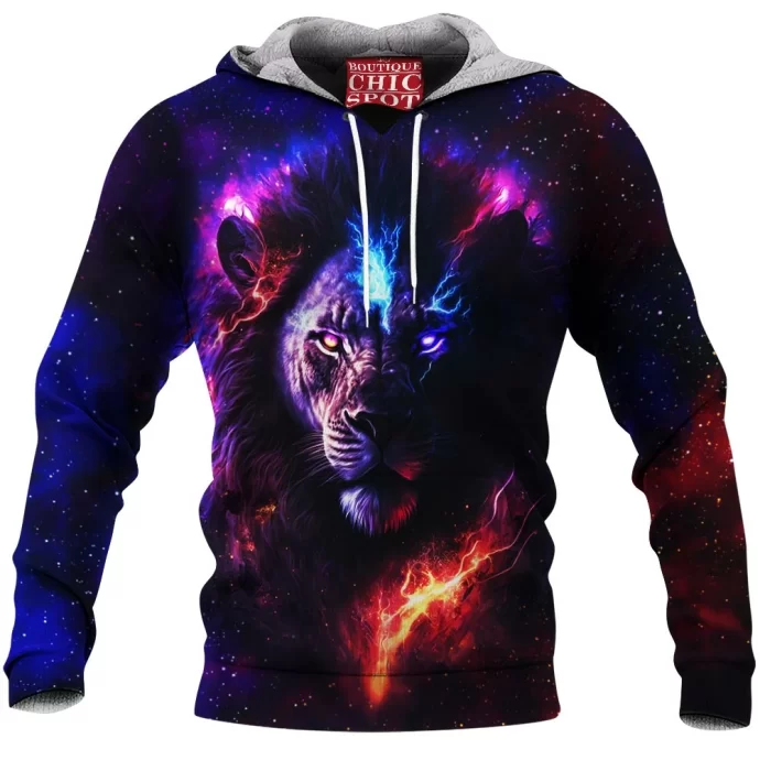 Galaxy Storm Lion Fleece Hoodie