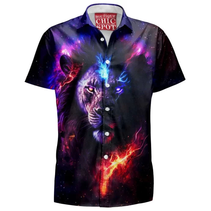 Galaxy Storm Lion Hawaiian Shirt