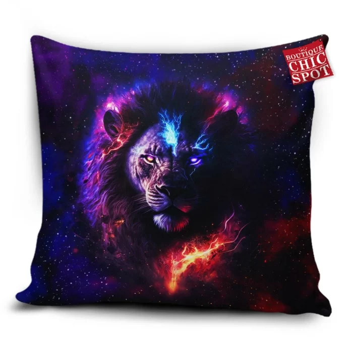 Galaxy Storm Lion Pillow Cover