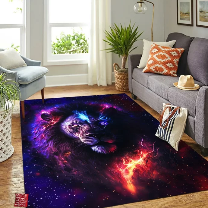 Galaxy Storm Lion Rectangle Rug