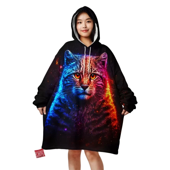 Galaxy Cat Blanket Hoodie