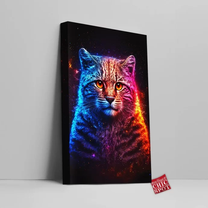 Galaxy Cat Canvas Wall Art