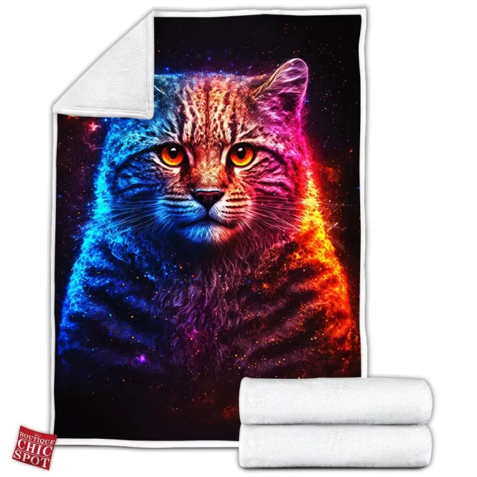 Galaxy Cat Fleece Blanket