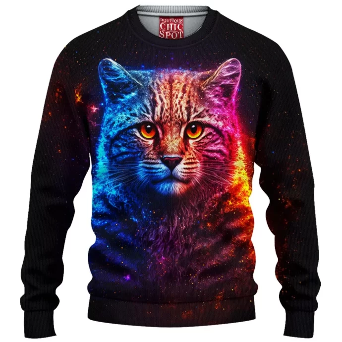 Galaxy Cat Knitted Sweater