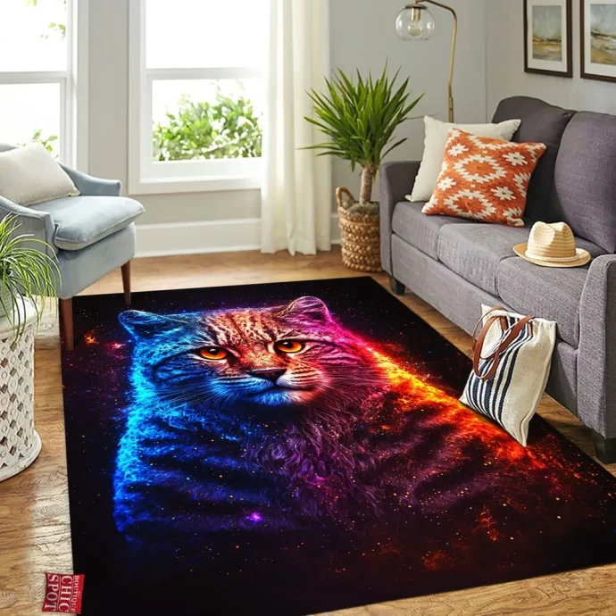 Galaxy Cat Rectangle Rug