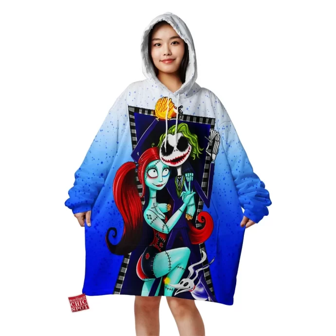 Harley Quinn Sally Joker Jack Blanket Hoodie