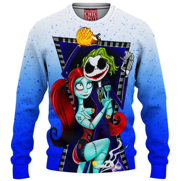 Harley Quinn Sally Joker Jack Knitted Sweater