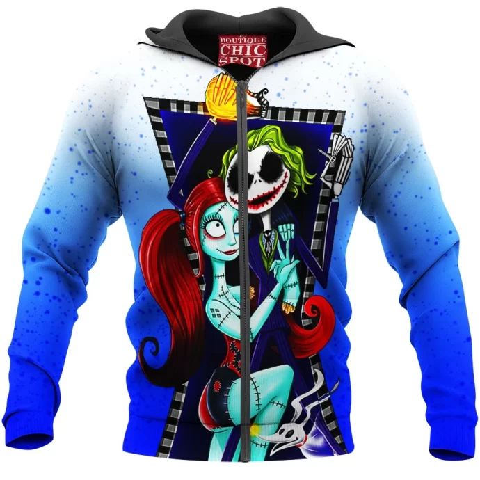 Harley Quinn Sally Joker Jack Zip Hoodie