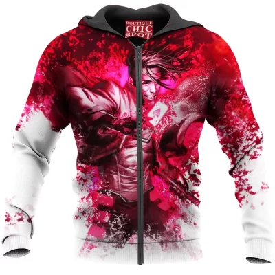 Comic Zip-Hoodie, Gambit Zip-Hoodie, X-men Zip-Hoodie