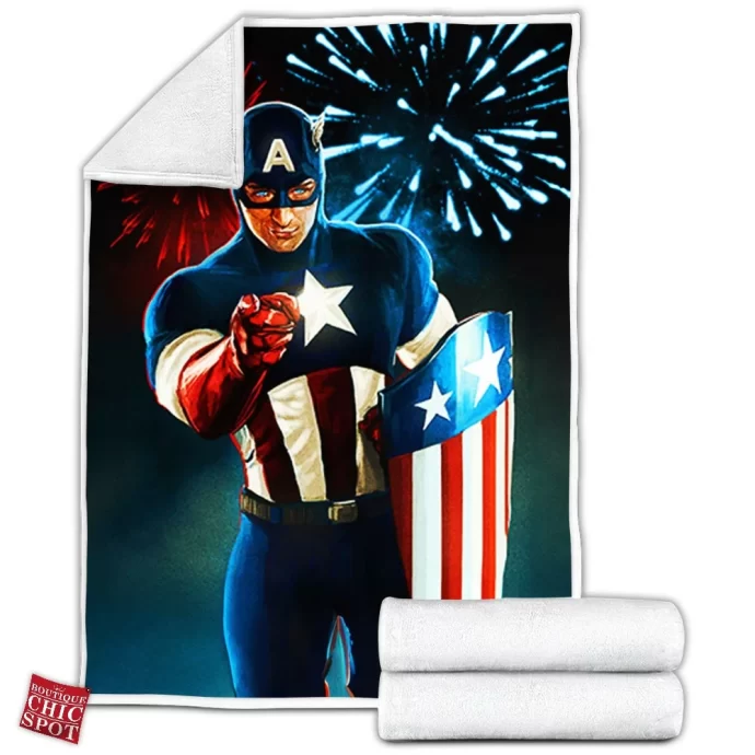 Captain America Fleece Blanket