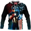 Captain America Fleece-Hoodie, Comic Fleece-Hoodie