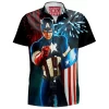 Captain America Hawaiian-Shirt, Comic Hawaiian-Shirt