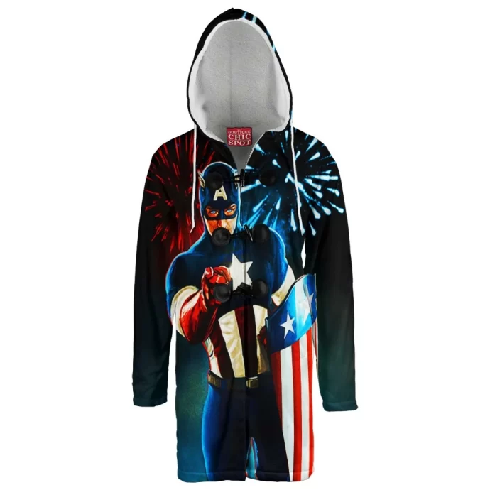 Captain America Hooded Cloak Coat