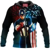 Captain America Zip-Hoodie, Comic Zip-Hoodie