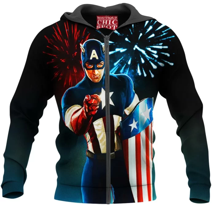 Captain America Zip Hoodie