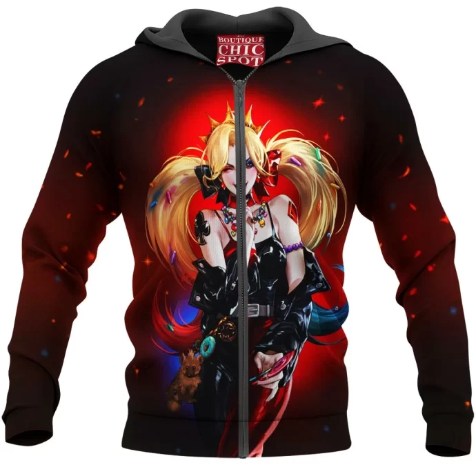 Harley Quinn Zip Hoodie