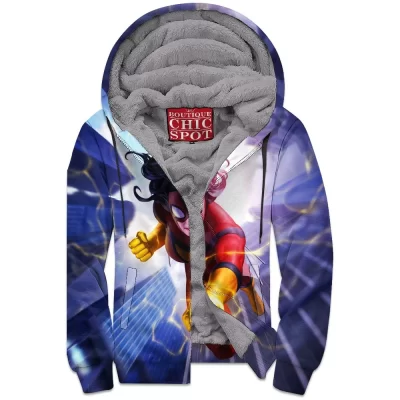Comic Zip-Fleece-Hoodie, Spider-Woman Zip-Fleece-Hoodie