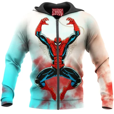 Comic Zip-Hoodie, Spider-man Zip-Hoodie