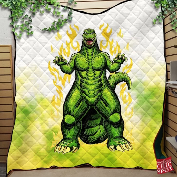 Godzilla Quilt Blanket