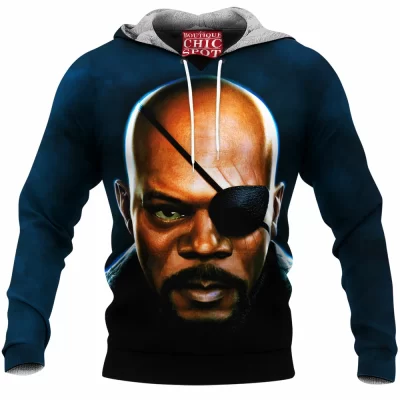 Comic Fleece-Hoodie, Nick Fury Fleece-Hoodie