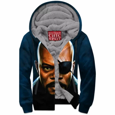 Comic Zip-Fleece-Hoodie, Nick Fury Zip-Fleece-Hoodie