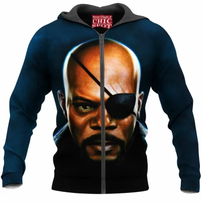 Comic Zip-Hoodie, Nick Fury Zip-Hoodie