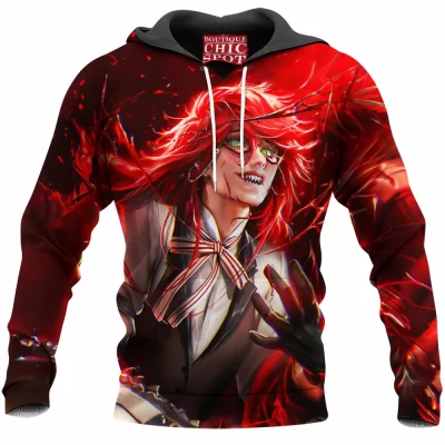 Anime Hoodie, Black Butler Hoodie, Grell Sutcliff Hoodie