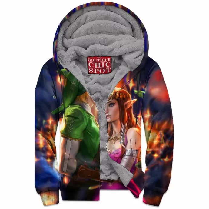 Link Zelda Zip Fleece Hoodie