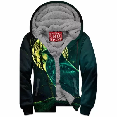 Flower Zip-Fleece-Hoodie
