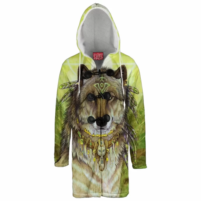 Ancient Wolf Hooded Cloak Coat