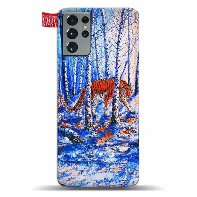 The Snowy Forest Tiger Phone Case Samsung