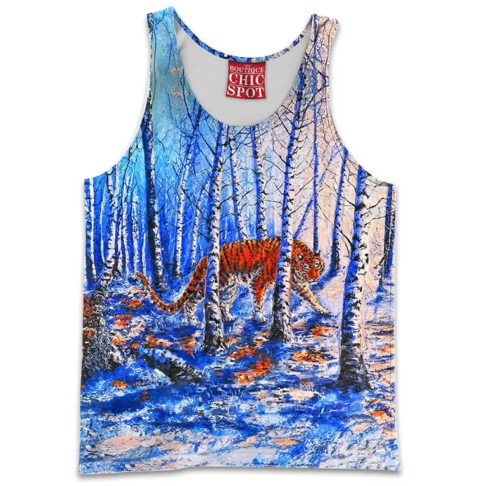 The Snowy Forest Tiger Tank Top