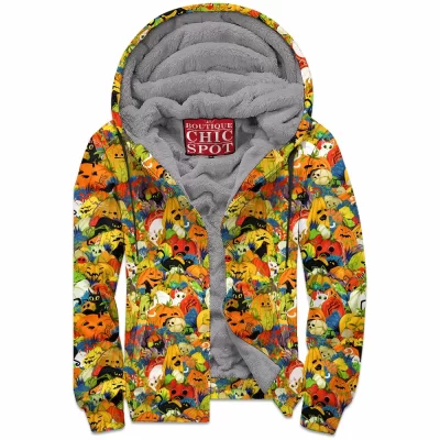 Pumpkin Zip-Fleece-Hoodie