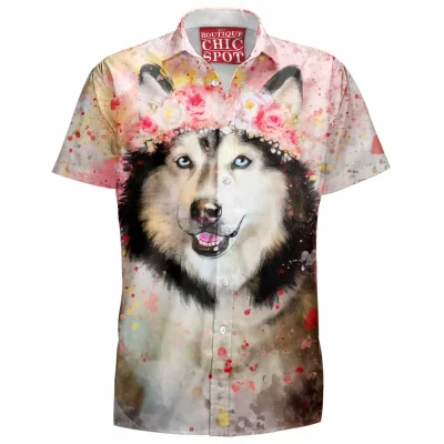 Husky Hawaiian-Shirt