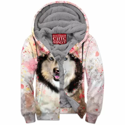 Husky Zip-Fleece-Hoodie