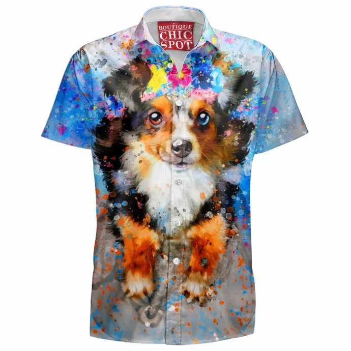 Flower Dog Hawaiian Shirt