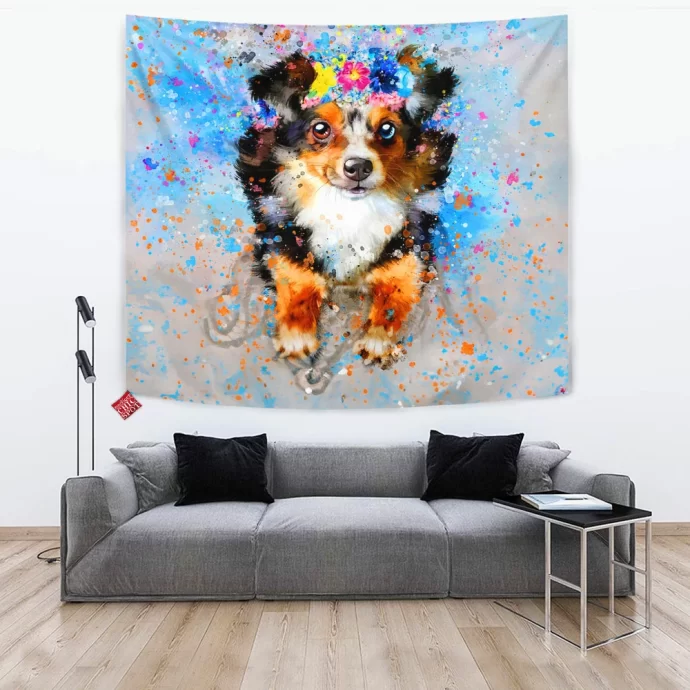 Flower Dog Tapestry