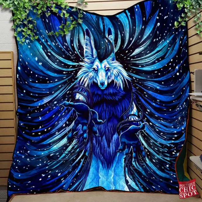 Magic Wolf Quilt Blanket