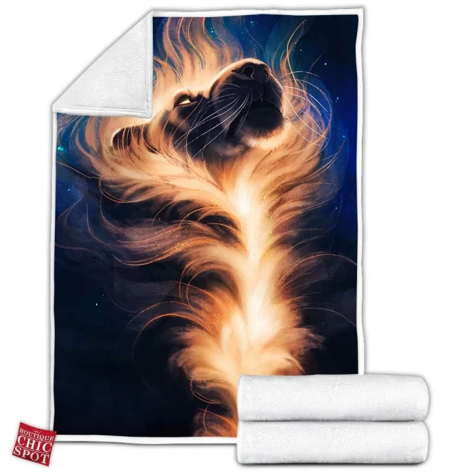 Galaxy Tiger Fleece Blanket