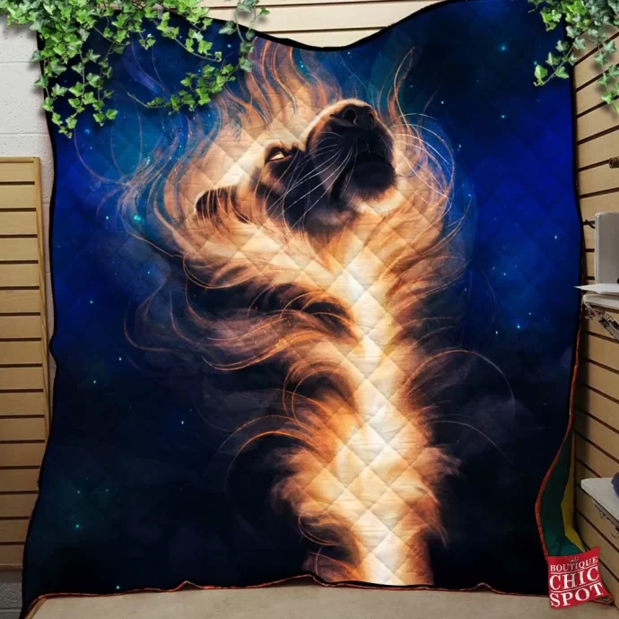 Galaxy Tiger Quilt Blanket