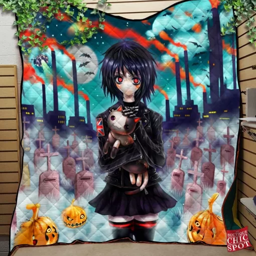Anime Girl Quilt Blanket