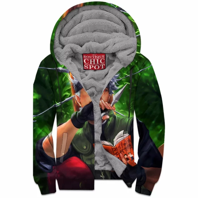 Kakashi Zip Fleece Hoodie