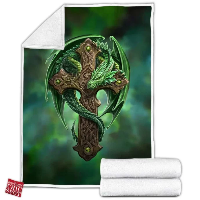 Guardian Dragon Fleece Blanket